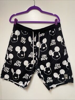 Men’s Disney collection by Neff Mickey Mouse swim board shorts size Large